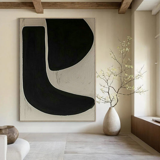 Subtle Curved Line Art for Yoga Studio & Bedroom DLZ2009