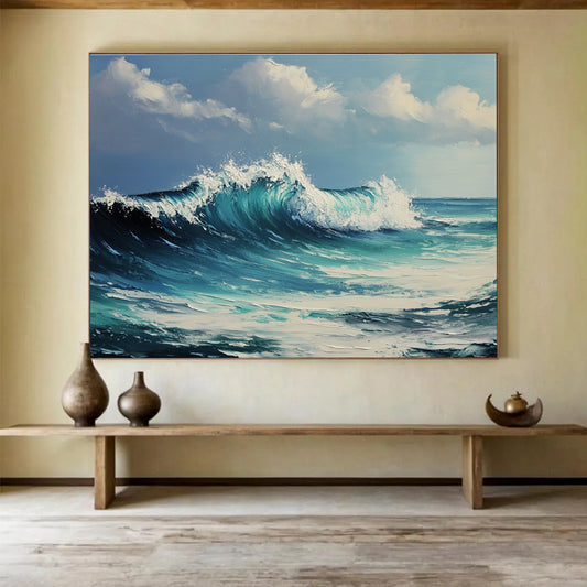 Energetic Seascape Art for Nautical Office & Beachfront Bar SC602