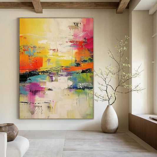 Vivid Abstract Art for Artistic Community Center & Energetic Dance Studio DLZ1557