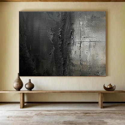 Dark Gray Textured Abstract Art for Industrial - Style Bars DLZ2534