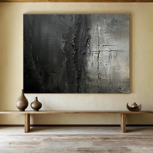 Dark Gray Textured Abstract Art for Industrial - Style Bars DLZ2534
