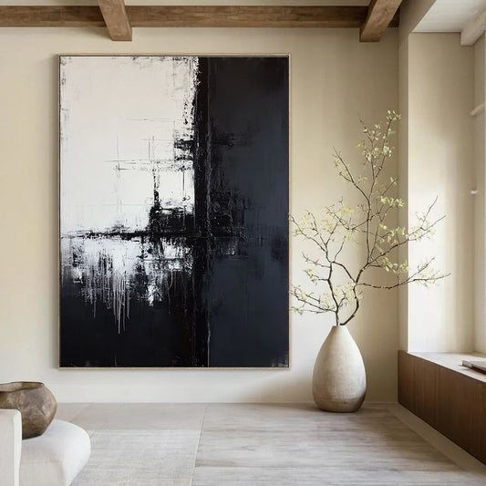 Black and White Abstract for Minimalist Gallery & Contemporary Studio Space STSC372