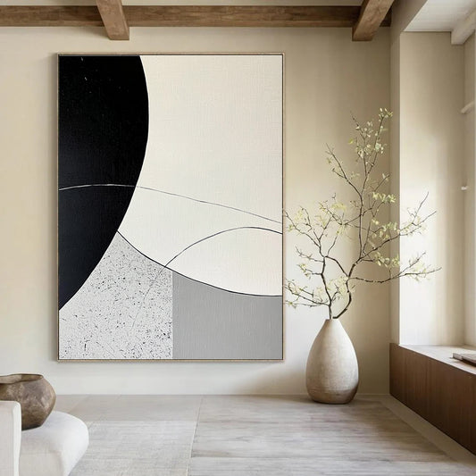 Monochrome Geometric Minimalism for Industrial - Chic Loft & Contemporary Art Space STSC436