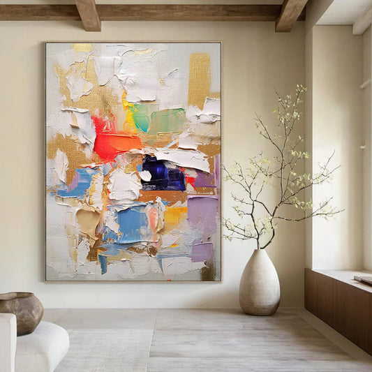 Colorful Collage - like Abstract Art for Art School Gallery & Trendy Bar DLZ1064