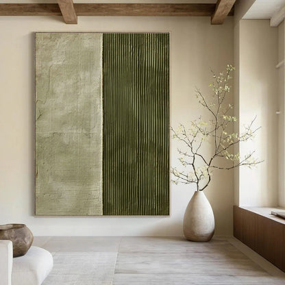 Green - Gray Divided Art for Bedroom & Hallway DLZ0331