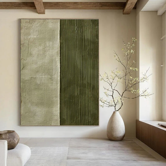 Green - Gray Divided Art for Bedroom & Hallway DLZ0331