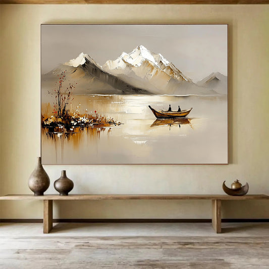 Peaceful Landscape Art for Alpine Chalet & Yoga Retreat SC608