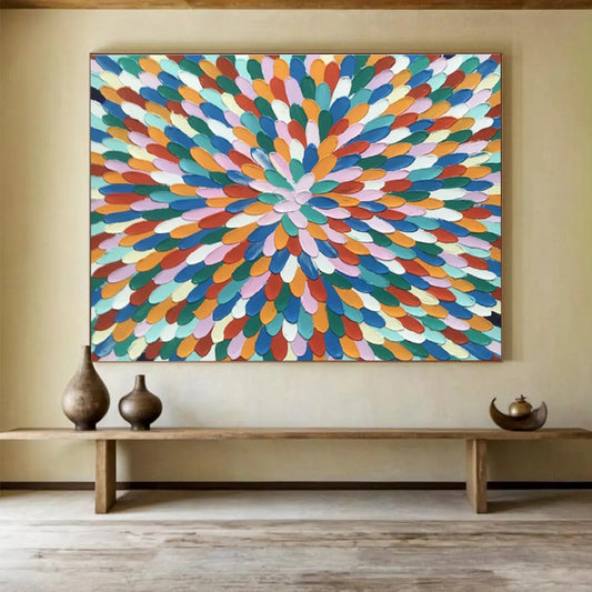 Colorful Floral - Texture Art for Bohemian - Style Cafés DLZ2505