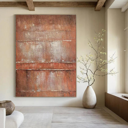 Brown - White Abstract Art for Living Room & Cottages DLZ0326