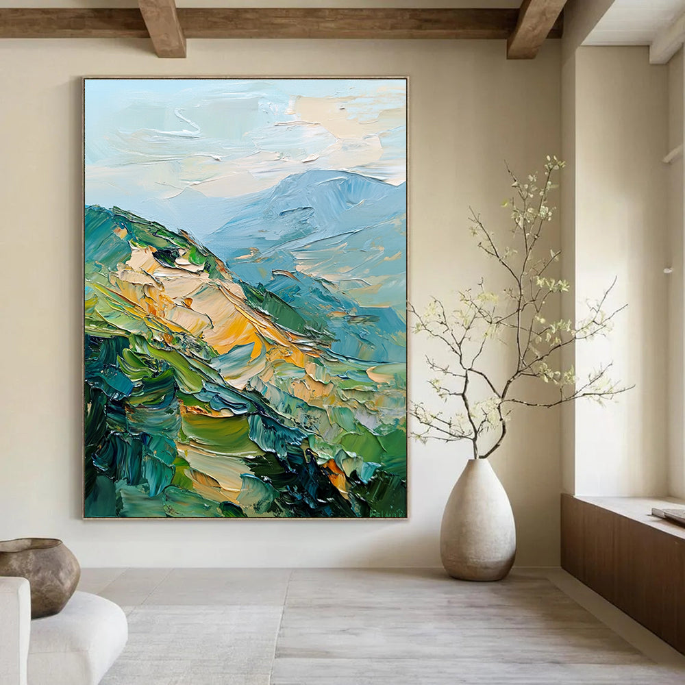 Textured Mountain Vista for Nature - Lover’s Living Room & Art - Centric Café STSC192