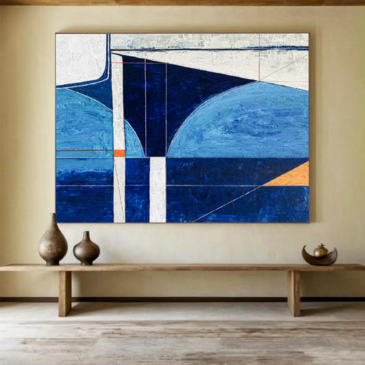 Geometric Line Abstract Art for Modern Office Reception DLZ2924