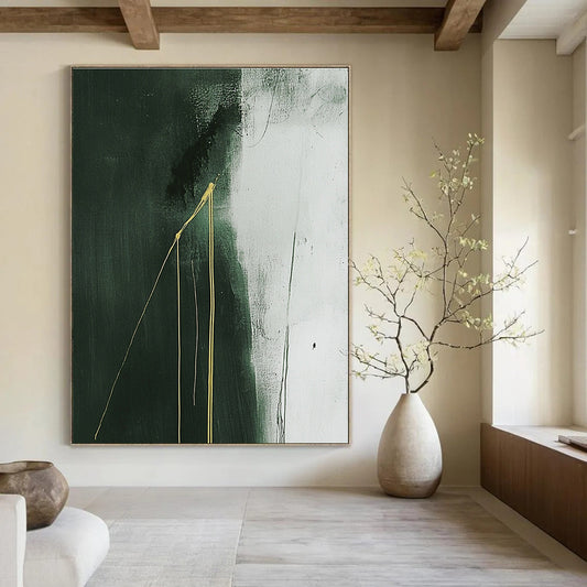 Dark Green with Gold Streaks for Sophisticated Dining Room & Art Gallery Lounge STSC1241