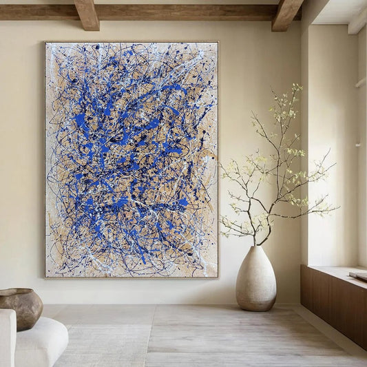 Large - Scale Blue - Line Abstract Art for Art Studio & Creative Office DLZ2280