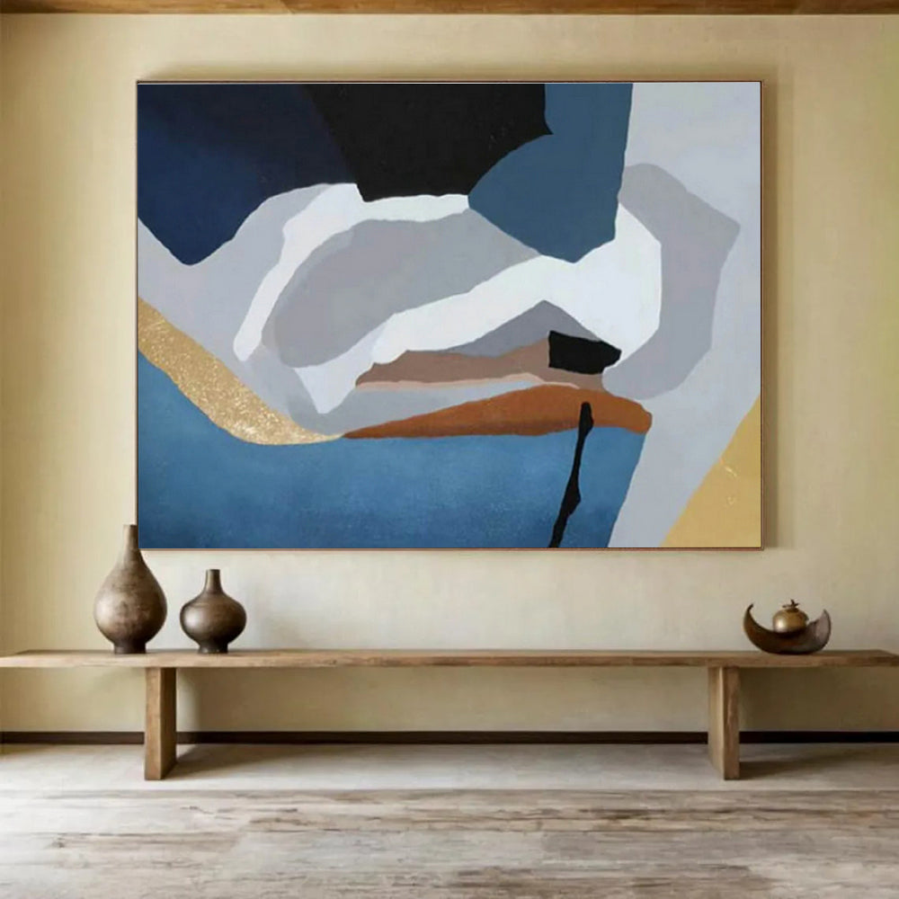 Geometric Abstract Art for Modern Apartment Hallways DLZ2557