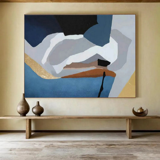 Geometric Abstract Art for Modern Apartment Hallways DLZ2557