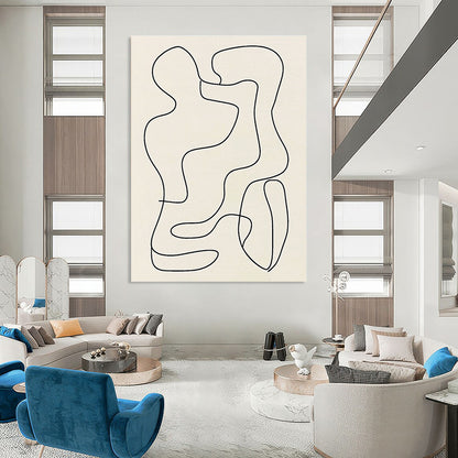 Abstract Line Forms Art for Modern Studio Apartment & Art Gallery Corridor STSC121