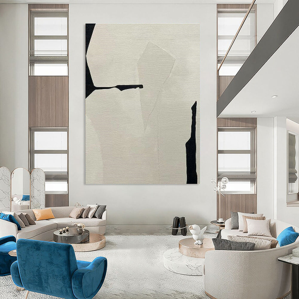 Black - White Geometric Art for Sophisticated Home Theater Lounges DLZ0239