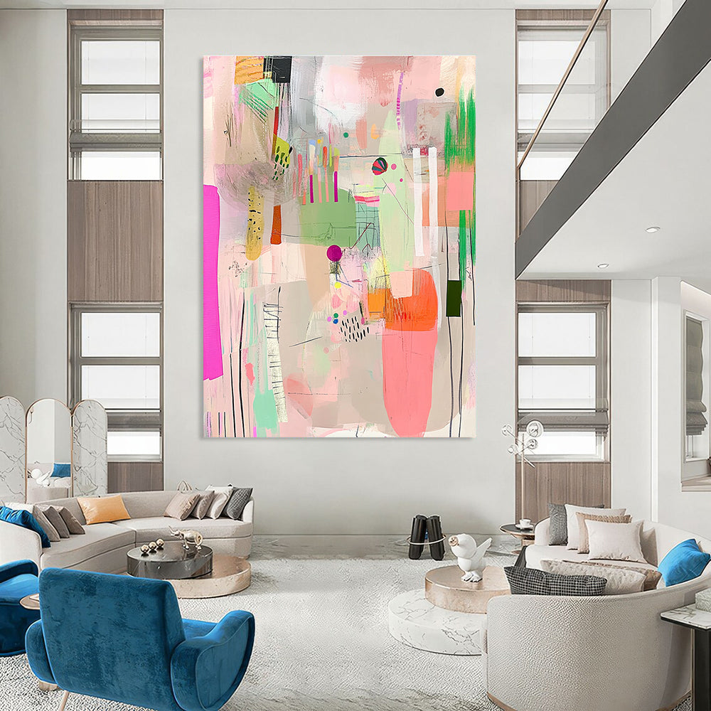 Pastel Abstract Collage for Nursery & Feminine - Inspired Café STSC573