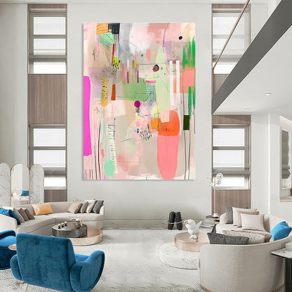 Pastel Abstract Collage for Nursery & Feminine - Inspired Café STSC573