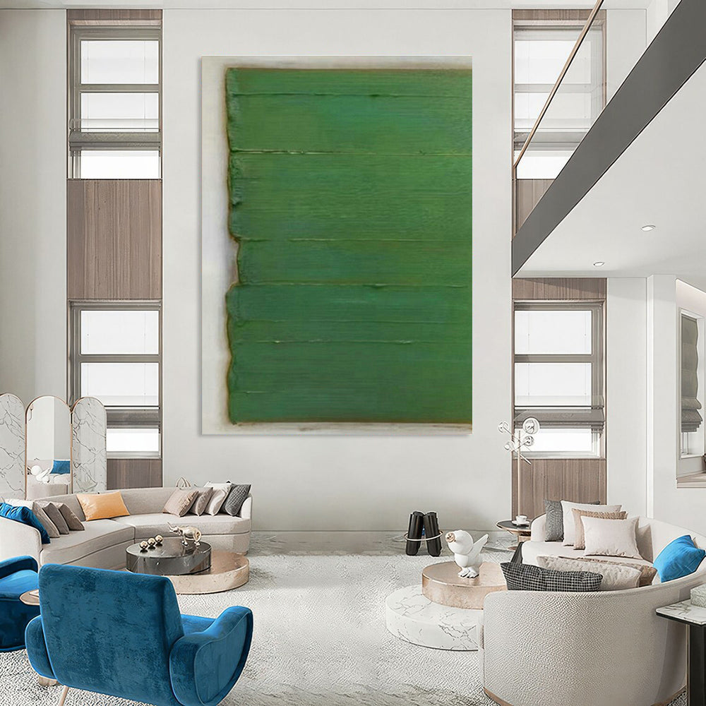 Green Vertical Lines Art for Bedroom & Office DLZ0322