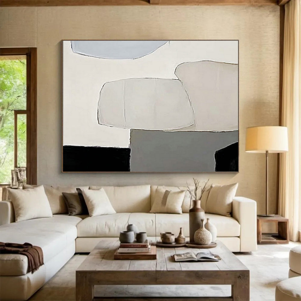 Simple Color - Block Abstract Art for Minimalist Dining Room DLZ2981
