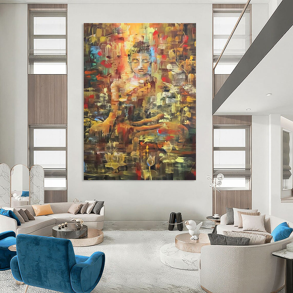 Colorful Buddha Art for Spiritual Retreat & Asian - Inspired Restaurant DLZ2327