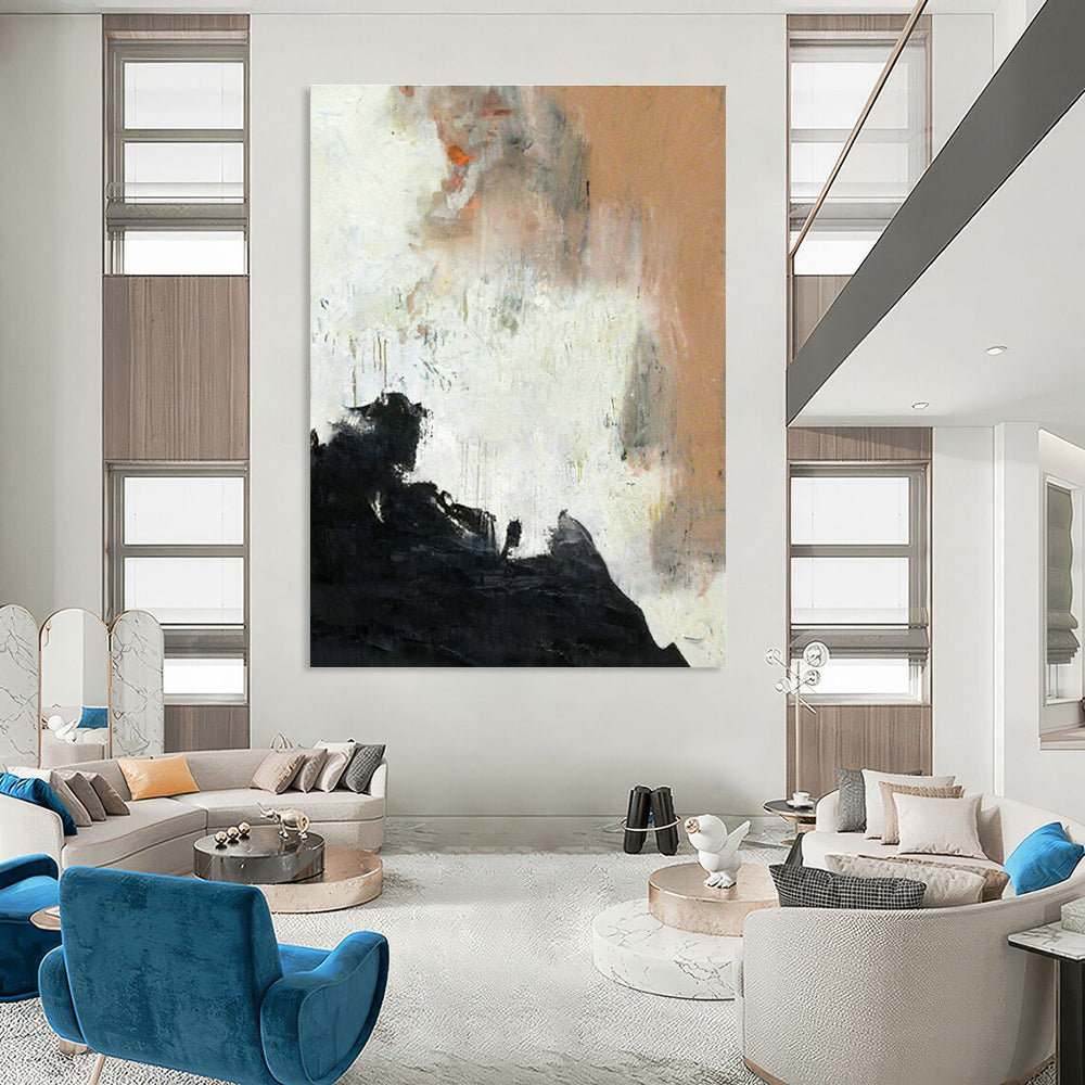 Abstract Landscape Art for Rustic Home Library & Nature - Inspired Café DLZ2061