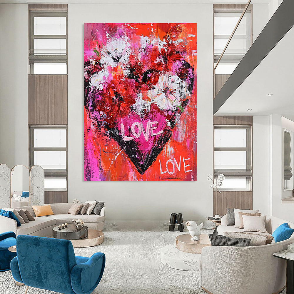 Romantic Heart of Love Art for Bedroom & Wedding Venue STSC680