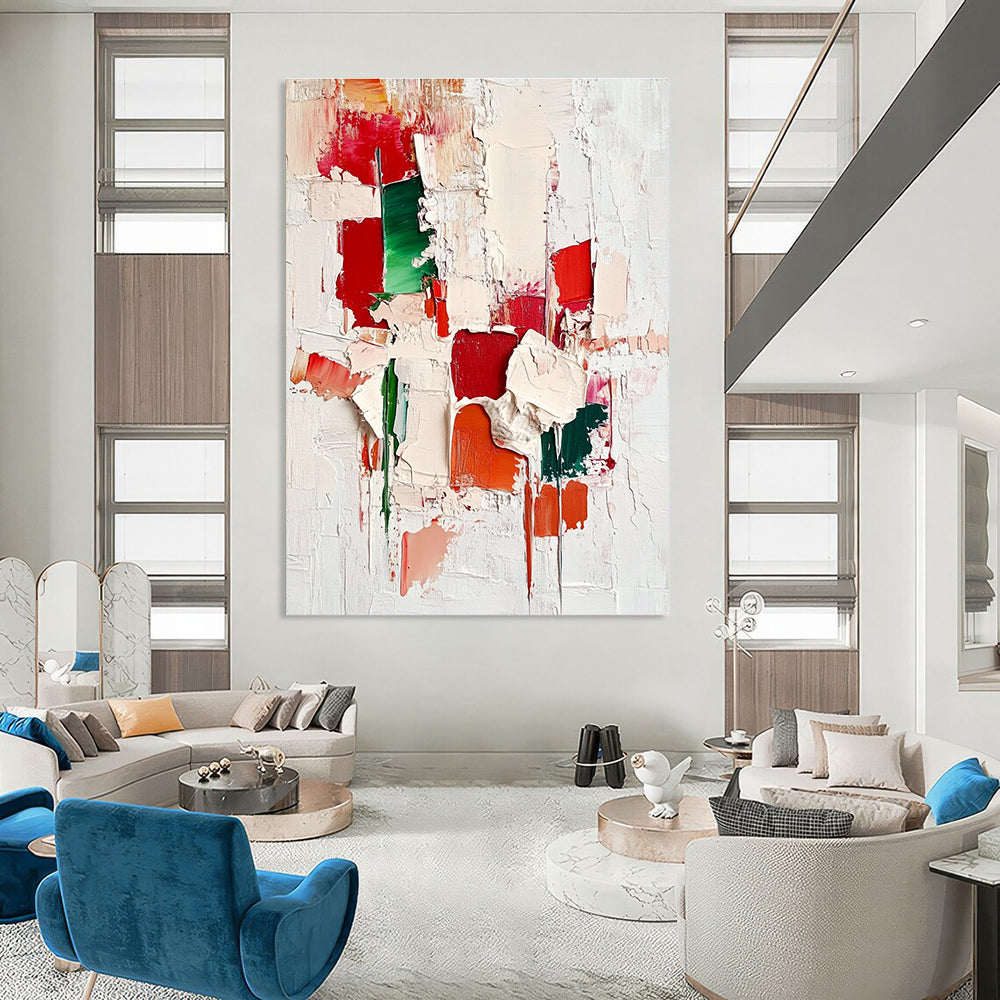 Textured Color Block Abstract for Contemporary Art Space & Eclectic Home STSC327