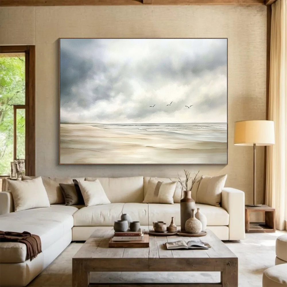 Serene Coastal Art for Seaside Cottage & Yoga Studio SC616