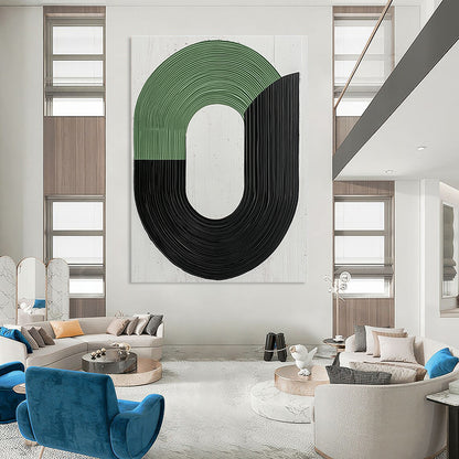 Green and Black Geometric for Modern Office & Minimalist Home STSC1141