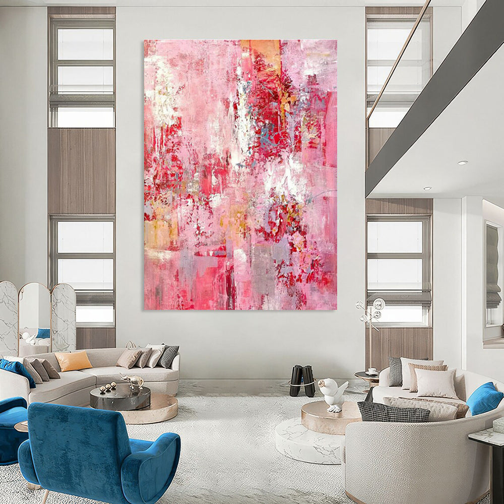 Pink Abstract Art for Bedroom & Entryway DLZ0314