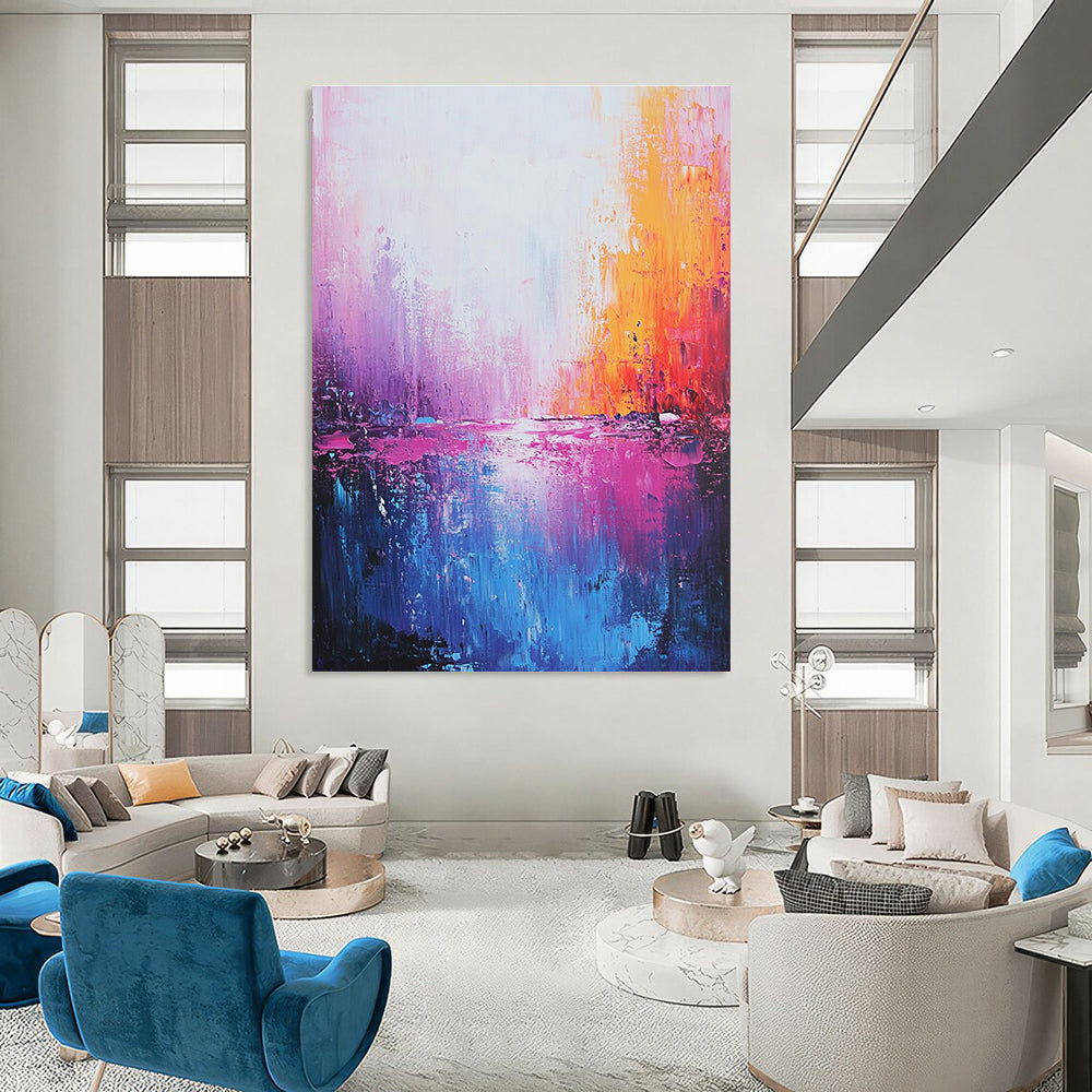 Vibrant Pink and Orange Abstract for Luxury Spa & Contemporary Art Space STSC345