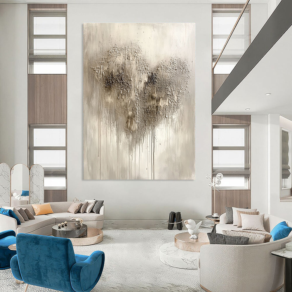 Textured Gray and White Abstract for Industrial - Style Home & Modern Art Gallery STSC519
