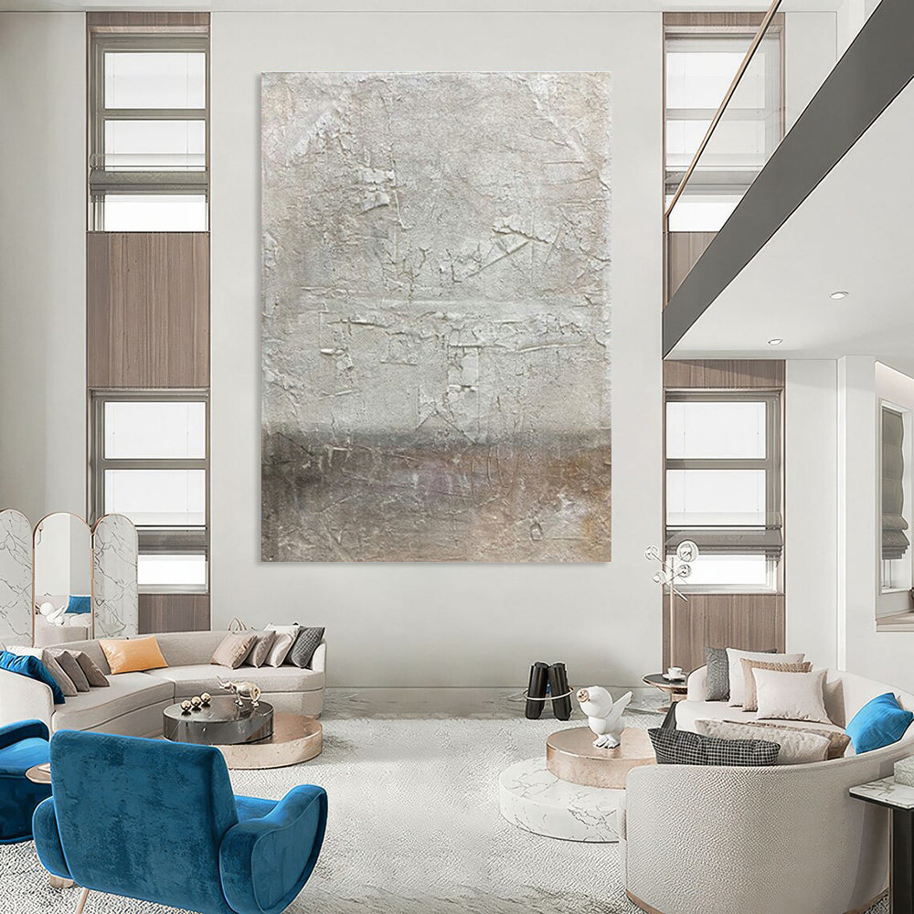 Textured Gray Abstract Art for Industrial - Chic Office & Modern Gallery DLZ2191