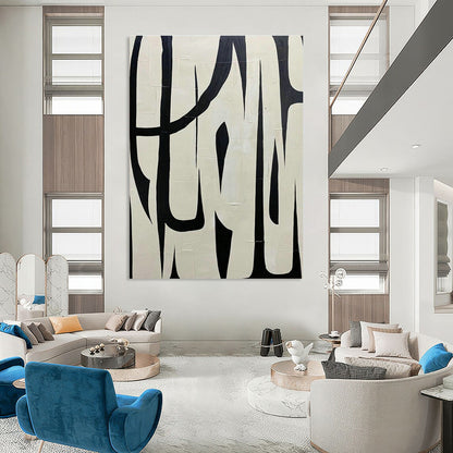 Black - White Abstract Art for Avant - Garde Café & Modern Art Museum DLZ2038