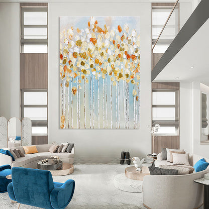 Golden Floral Tree Art for Bohemian Bedroom & Luxury Spa DLZ2161