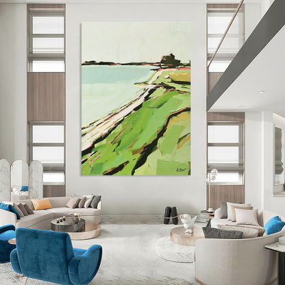 Minimalist Coastal Abstract for Beach House Dining Room & Nautical - Themed Gallery DLZ1576