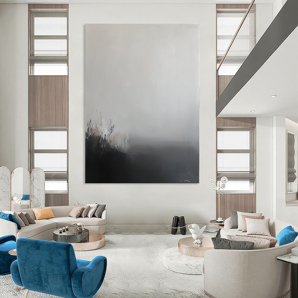 Misty Landscape Abstract for Thoughtful Reading Nook & Lakeside Cottage STSC288