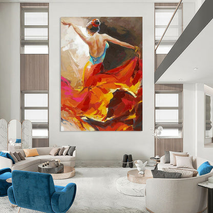 Vibrant Dancing Figure Art for Ballroom & Cultural Center DLZ2016