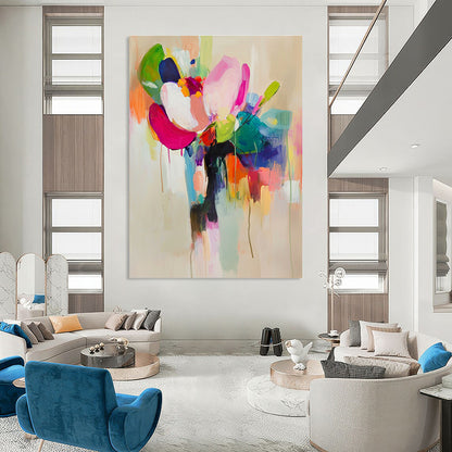 Bold Floral Abstract for Modern Home Office & Art - Loving Bedroom STSC822