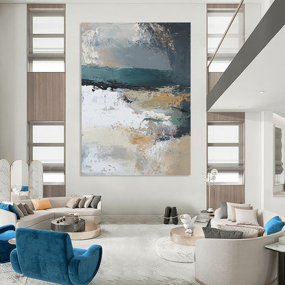 Abstract Coastal Scene for Modern Beach House & Seaside Café STSC380