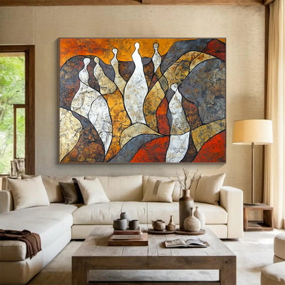 Abstract Human Figures Art for Wellness Center & Contemporary Art Gallery SC521