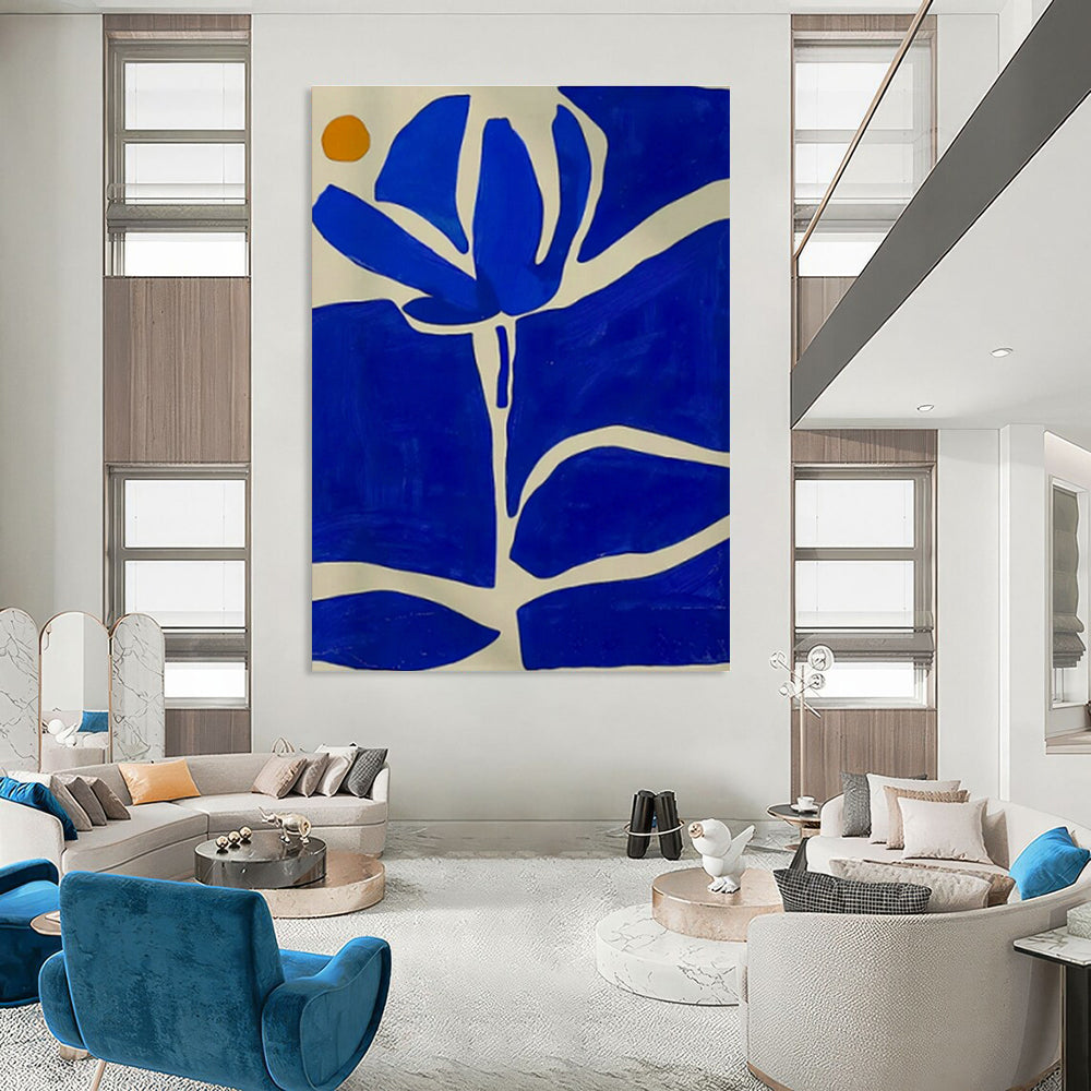 Blue Floral Art for Coastal Home & Botanical - Themed Art Show DLZ1846