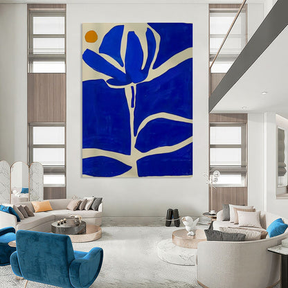 Blue Floral Art for Coastal Home & Botanical - Themed Art Show DLZ1846