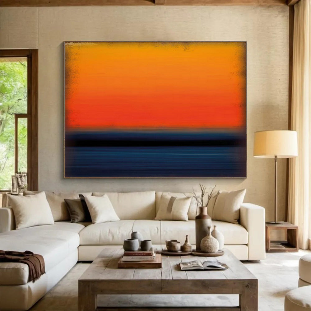 Gradient Sunset Seaside Art for Relaxing Beachfront Home DLZ2833
