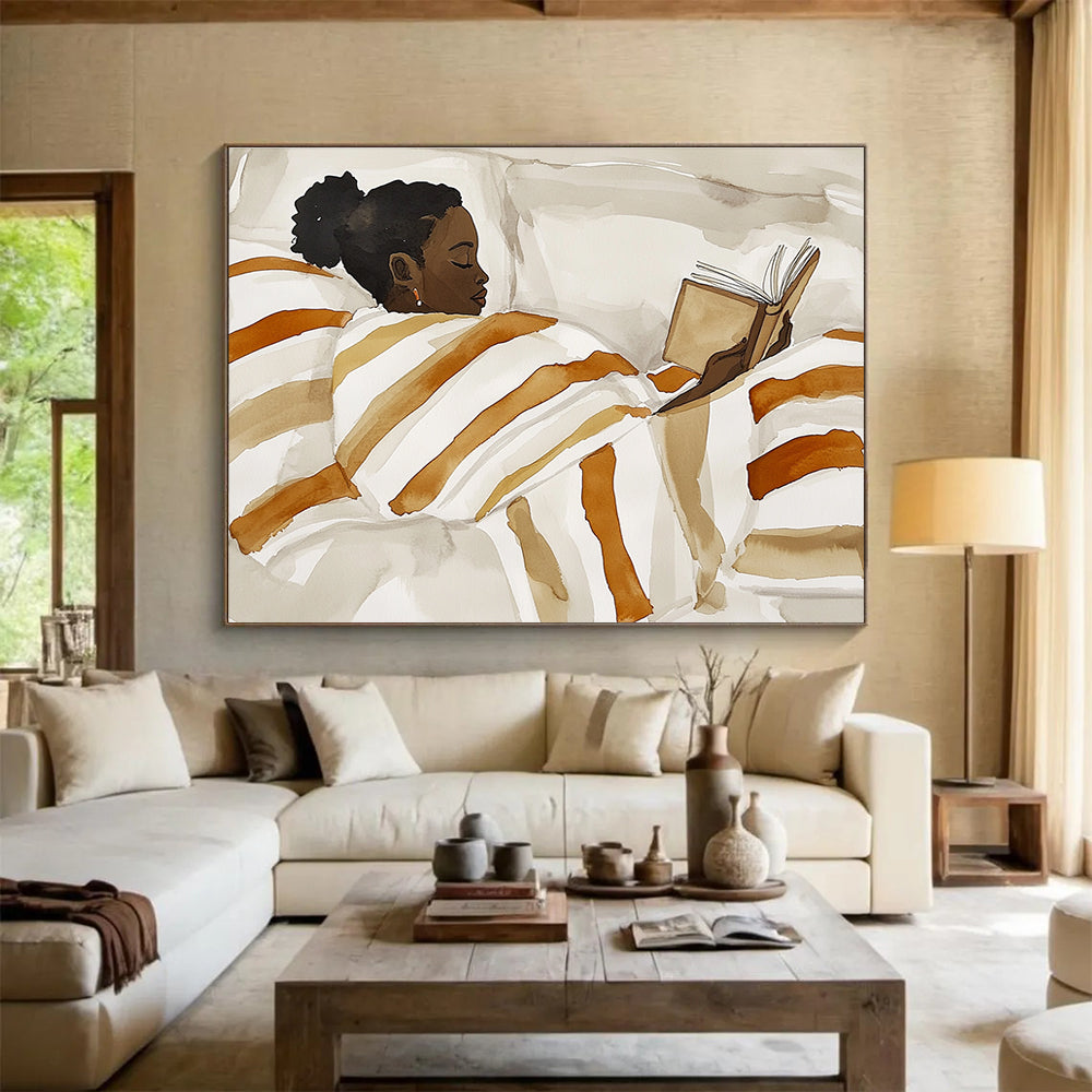 Cozy Lifestyle Art for Bedroom & Bookstore Café SC617