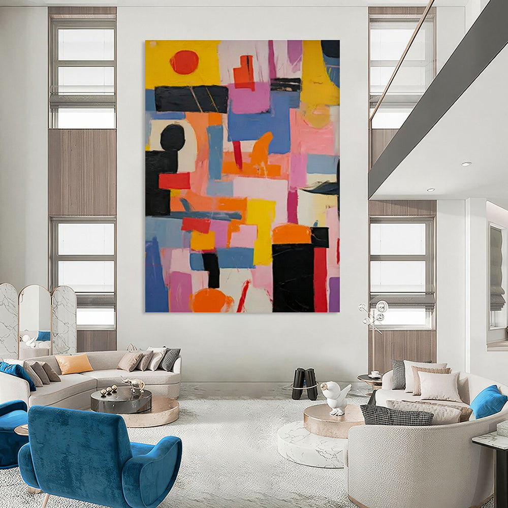 Colorful Geometric Abstract Art for Urban Loft & Fashion Design Studio DLZ1767