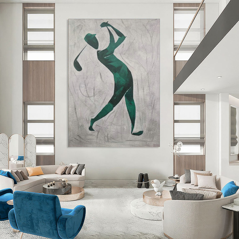 Golf Swing Silhouette Art for Sports - Themed Bar & Golf Club Lounge DLZ2261