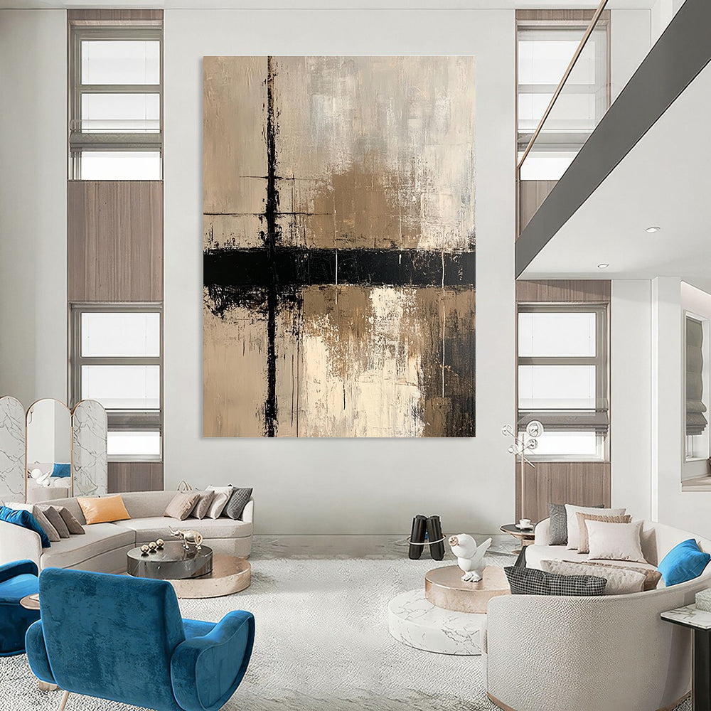 Textured Neutral Abstract for Creative Studio & Rustic - Modern Home STSC437